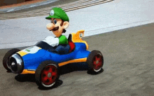 Luigi Death Stare GIF - Mario Kart Luigi Stare GIFs