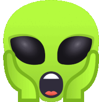 Gasp Alien Sticker - Gasp Alien Joypixels Stickers