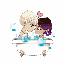 cute couple sweet love bath