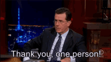 Stephen Colbert GIF - Stephen Colbert Thank You One Person GIFs