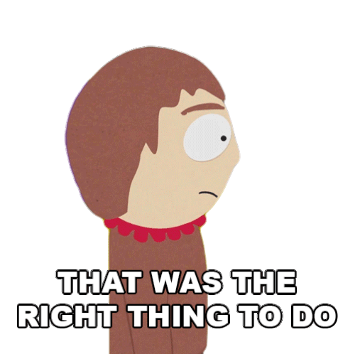 That Was The Right Thing To Do Sharon Marsh Sticker - That Was The Right Thing To Do Sharon Marsh South Park Stickers