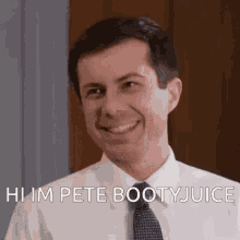 Pete Buttigieg Bootyjuice GIF - Pete Buttigieg Bootyjuice Smile GIFs