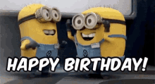 happy birthday hbd minions despicable me excited