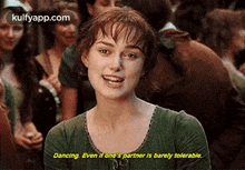 Dancing. Even If One'S Partner Is Barely Tolerable..Gif GIF - Dancing. Even If One'S Partner Is Barely Tolerable. Jacqueline Durran Face GIFs