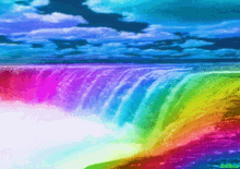 Rainbow Waterfall GIF - Rainbow Waterfall GIFs