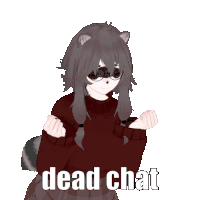 Dead Chat Chi Chi Sticker - Dead Chat Chi Chi Raccoon Stickers