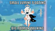 Small Lumine And Big Paimon GIF - Small Lumine And Big Paimon GIFs