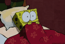 Spongebob Scared GIF - Spongebob Scared Bed Time GIFs