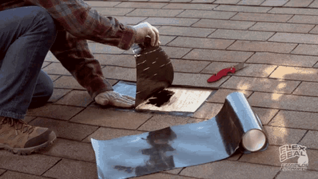 Flex Tape Roof GIF - Flex Tape Roof Repair - Discover & Share GIFs