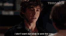 Degrassi Eli Goldsworthy GIF - Degrassi Eli Goldsworthy I Dont Want Our Story To End This Way GIFs