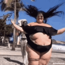 Fat Lady Beach Body GIF - Fat Lady Beach Body Trendizisst GIFs