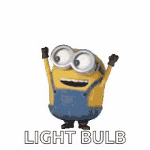 Minion Light Bulb GIF - Minion Light Bulb Short Jump GIFs