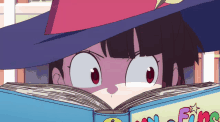 atsuko kagari akko akko reading anime girl reading reading