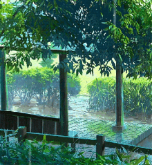 raining anime relax