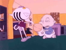 Tommy Pickles GIF - Milk Rugrats Defense GIFs