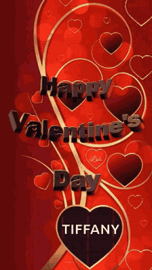 happy valentines day love hearts shiny