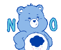 Care Bear Grumpy Bear Sticker - Care Bear Care Bear Stickers