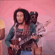 Playing Guitar Robert Nesta Marley GIF - Playing Guitar Robert Nesta Marley Bob Marley GIFs