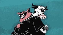 Cow Pig GIF - Cow Pig Fist Bump GIFs