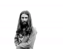 blinking george harrison long hair guitarist singer