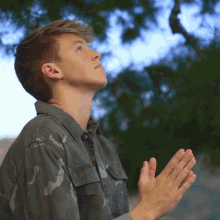 Praying Carson Lueders GIF - Praying Carson Lueders Looking Up GIFs
