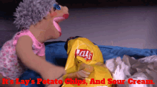 Sml Barbara Guy GIF - Sml Barbara Guy Its Lays Potato Chips And Sour Cream GIFs