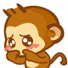 shy embarrassed yoyo monkey
