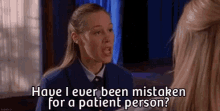 gilmoregirls paris patience mistaken for a patient person