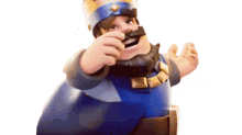 happy blue king clash royale excited cheerful