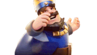 Happy Blue King Sticker - Happy Blue King Clash Royale Stickers