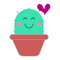 Cactus Cute Sticker - Cactus Cute Heart Stickers