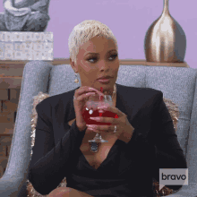 Sips Straw Eva Marcille GIF - Sips Straw Eva Marcille Real Housewives Of Atlanta GIFs