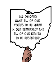 All Ohioans Want All Of Our Voices To Be Heard Protest Sticker - All Ohioans Want All Of Our Voices To Be Heard Protest Sign Stickers