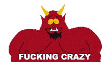 Fucking Crazy Satan Sticker - Fucking Crazy Satan South Park Stickers