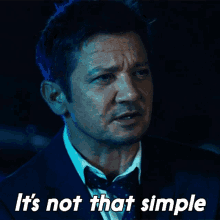 Its Not That Simple Mike Mclusky GIF - Its Not That Simple Mike Mclusky Jeremy Renner GIFs
