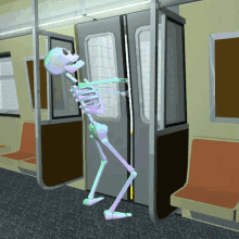 Skeleton Subway GIF - Skeleton Subway Escape GIFs