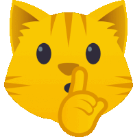 Quiet Cat Sticker - Quiet Cat Joypixels Stickers