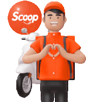 Scoop Delivery Love Sticker - Scoop Delivery Love Entregador Stickers