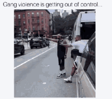gang violence street fight jedi lightsaber blanco