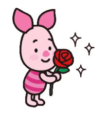 rose piglet cute pooh winnie the pooh