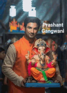 sushant singh rajput with lord ganesh