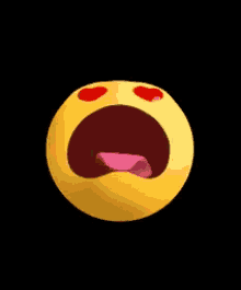 emojis inlove love scream