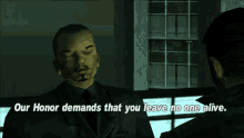 Gtagif Gta One Liners GIF - Gtagif Gta One Liners Our Honor Demands That You Leave No One Alive GIFs