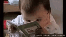 reading baby reading