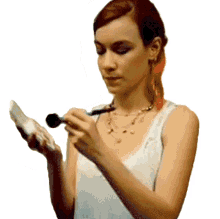 applying blush kay kay lynn syrin getting ready doing makeup applying blush kay kay lynn syrin getting ready doing makeup