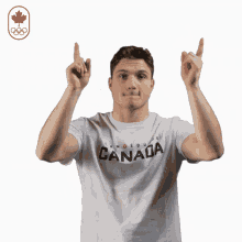 Look Up Jeremy Chartier GIF - Look Up Jeremy Chartier Team Canada GIFs