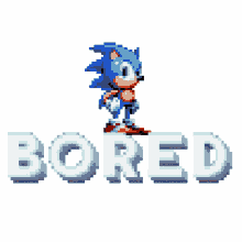 sonic bored stamp feet waiting