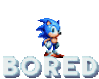 Sonic Bored Sticker - Sonic Bored Stamp Feet Stickers
