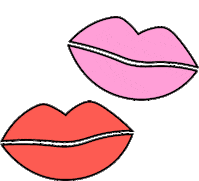 Lips Kisses Sticker - Lips Kisses Muah Stickers