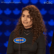 smiling alessia cara family feud canada laughing chuckles